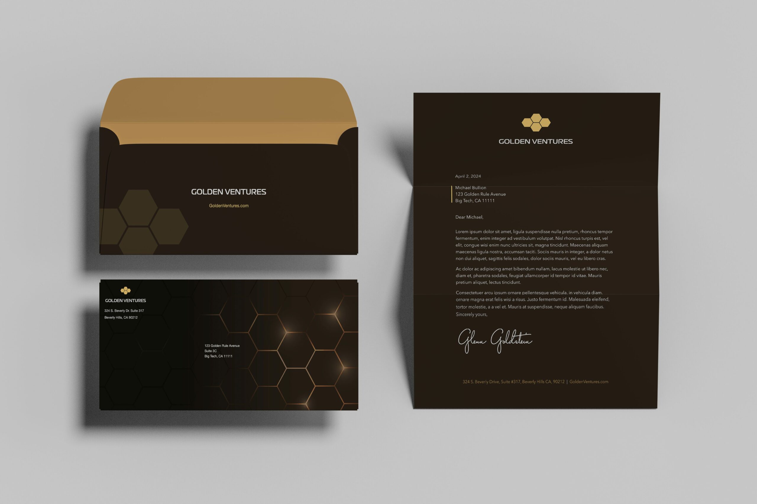 Golden Ventures Letterhead & Envelope
